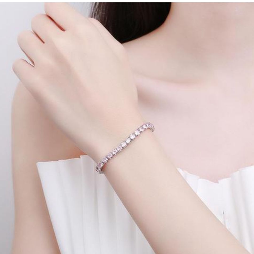 Pink Tennis Bracelet