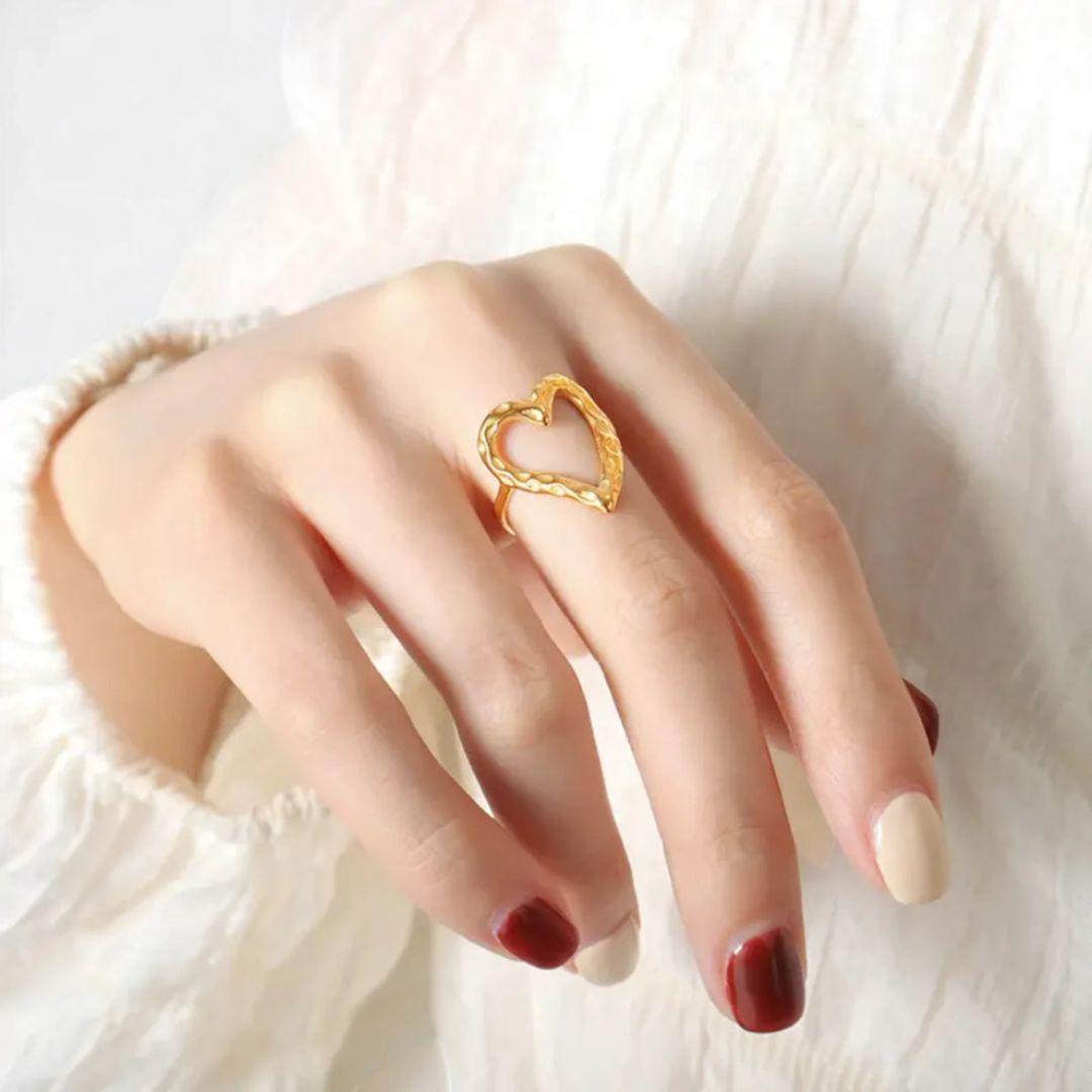 Ripple Heart Ring