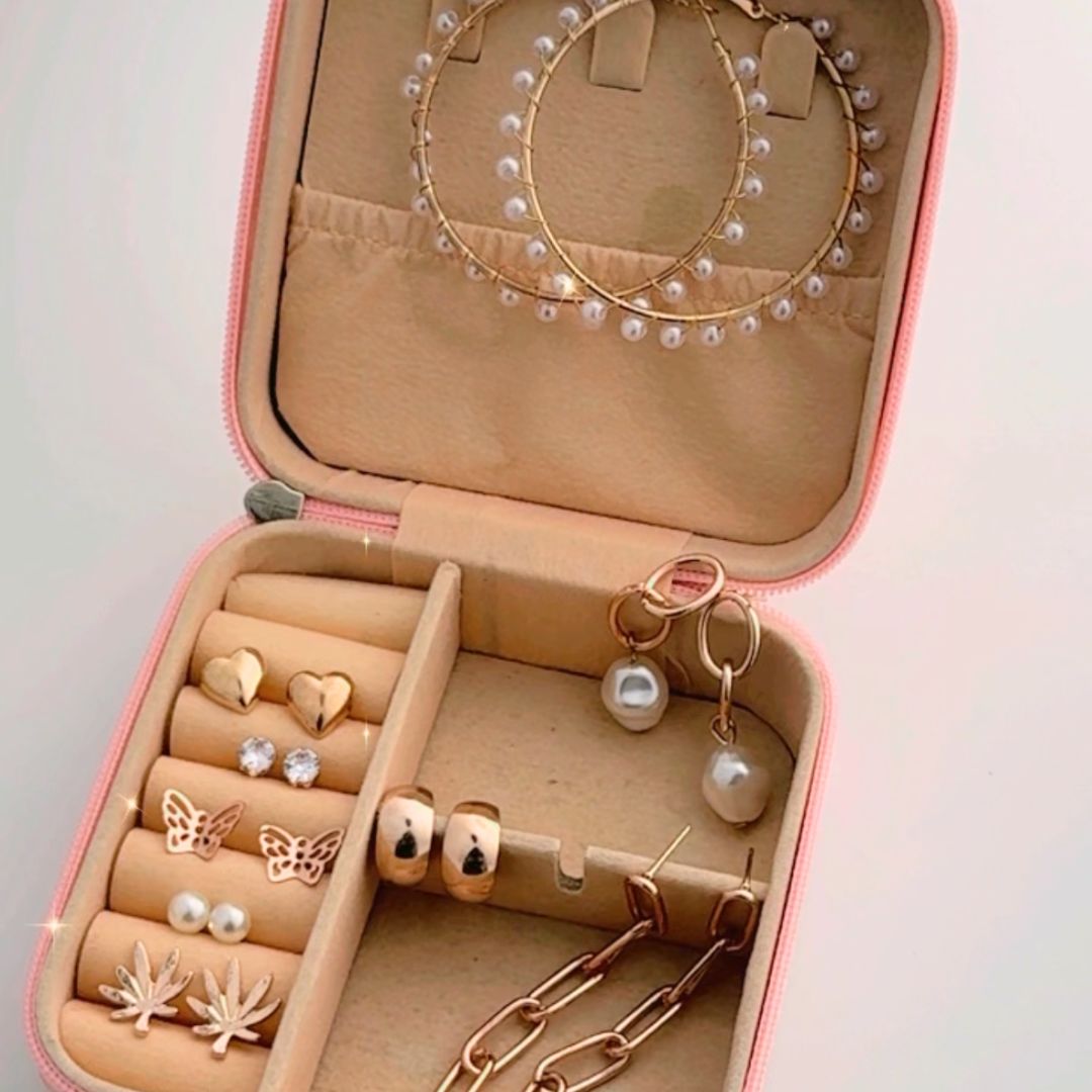 Florida Rosegold Earrings Combo (9 Earrings)