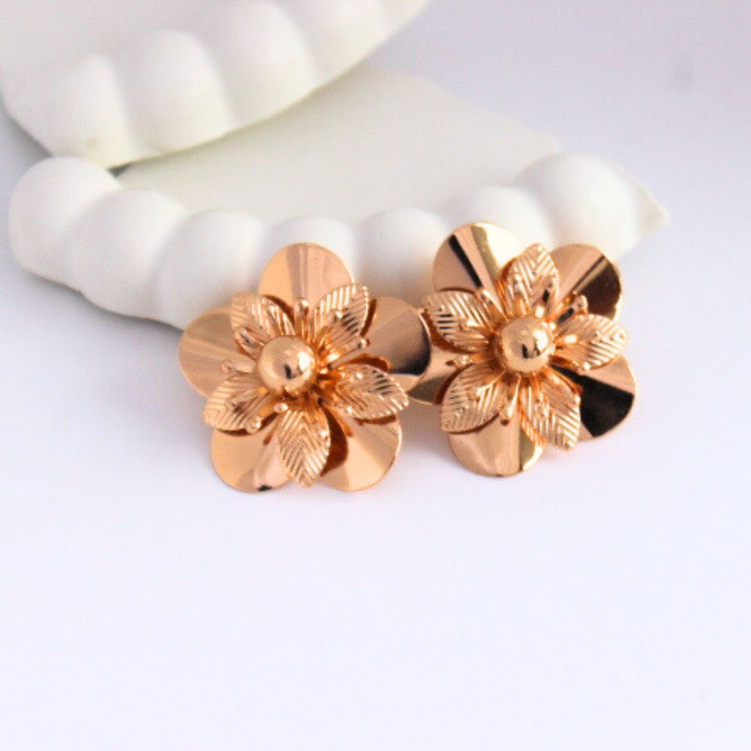 Rhein Flower Statement Earrings (ER157)