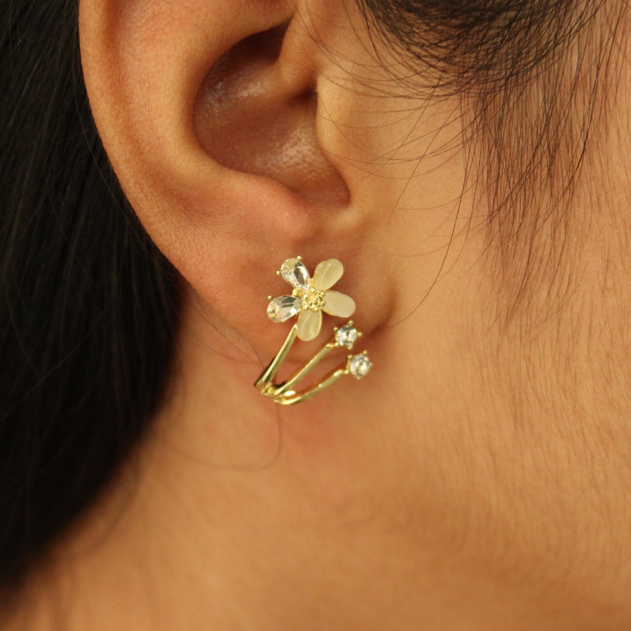 Trendy Daisy Stud Earrings (ER107)