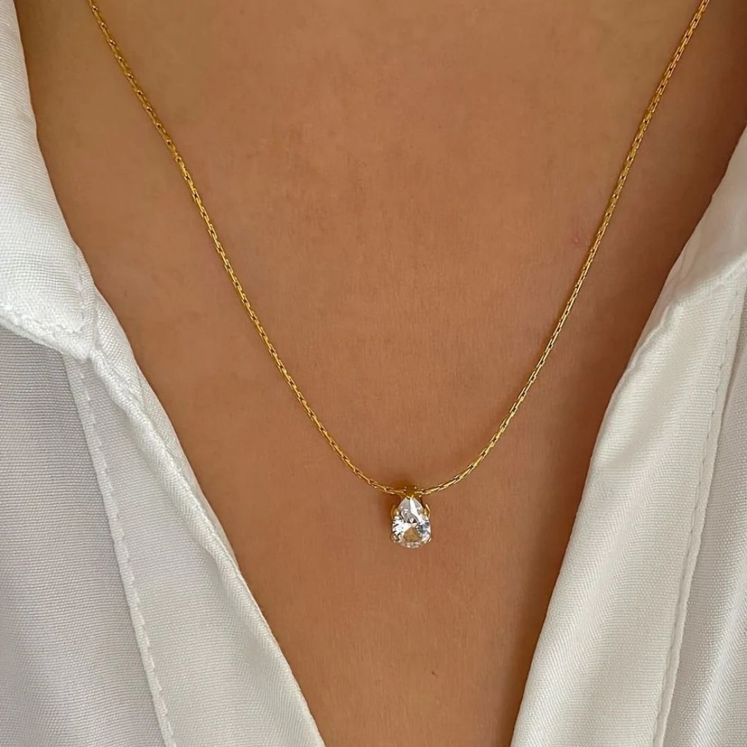 Waterdrop Solitaire Necklace