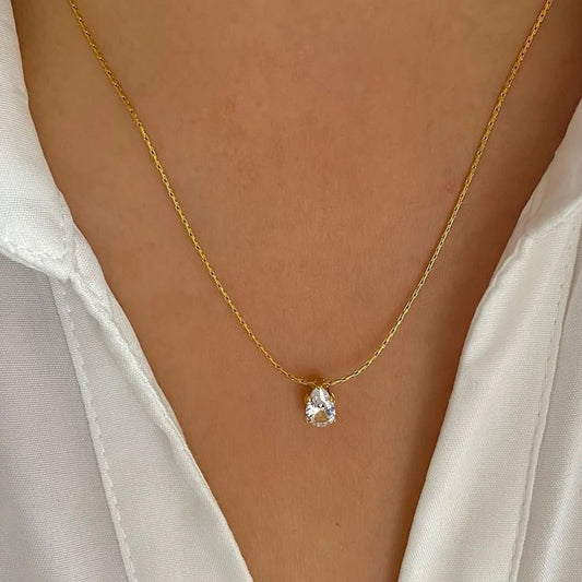 Waterdrop Solitaire Necklace