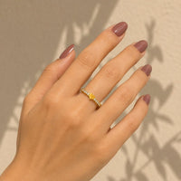 Mira Heart Band Ring