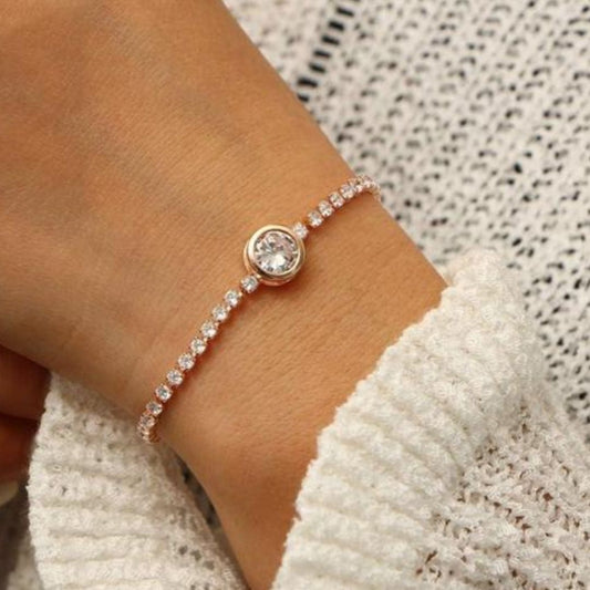Mihi Round Tennis Bracelet