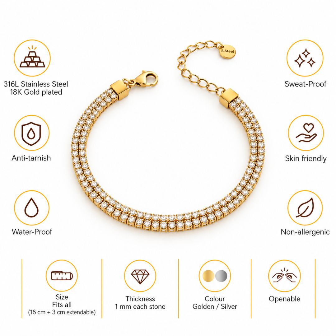 Rebel Radiance Tennis Bracelet