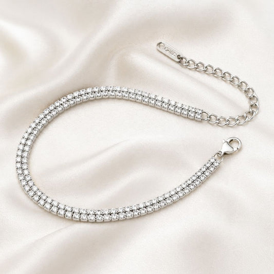 Luxe double Tennis Anklet