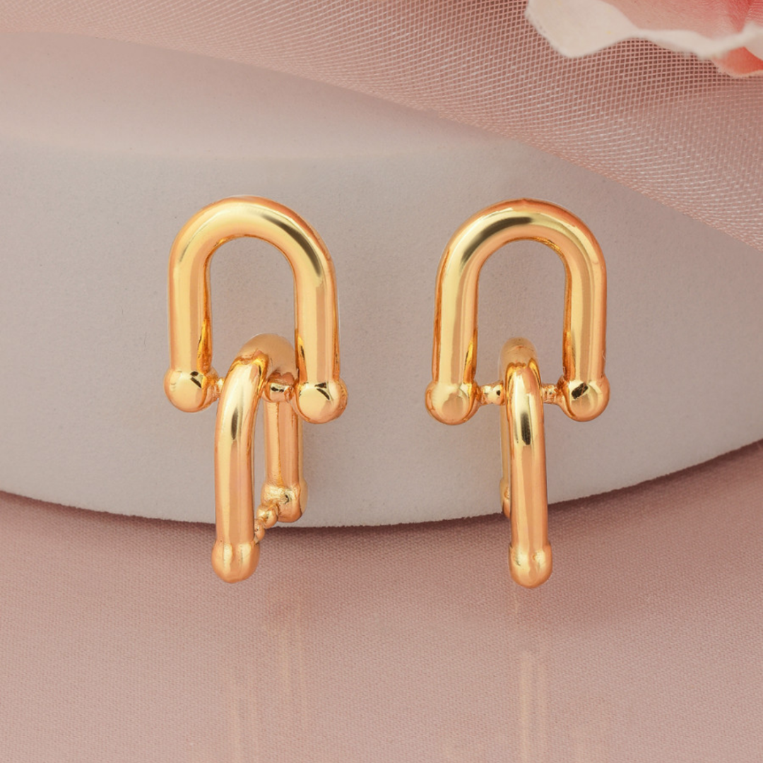 Ava Bold Double Link Earrings