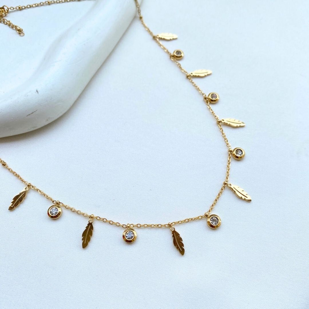 Leaves Charm Necklace