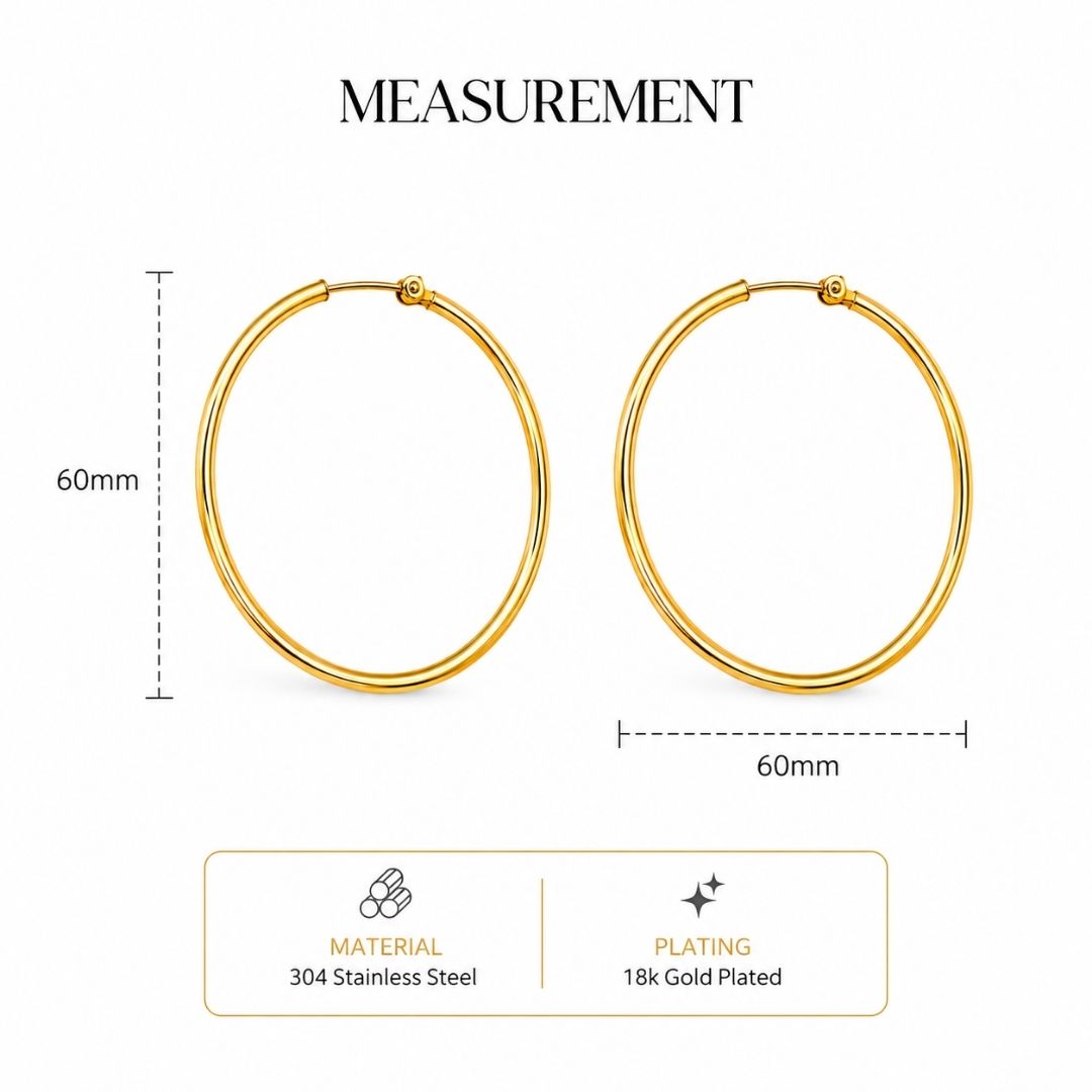 Aira Grand Hoop Earrings