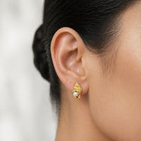 Seashell Pearl Earrings