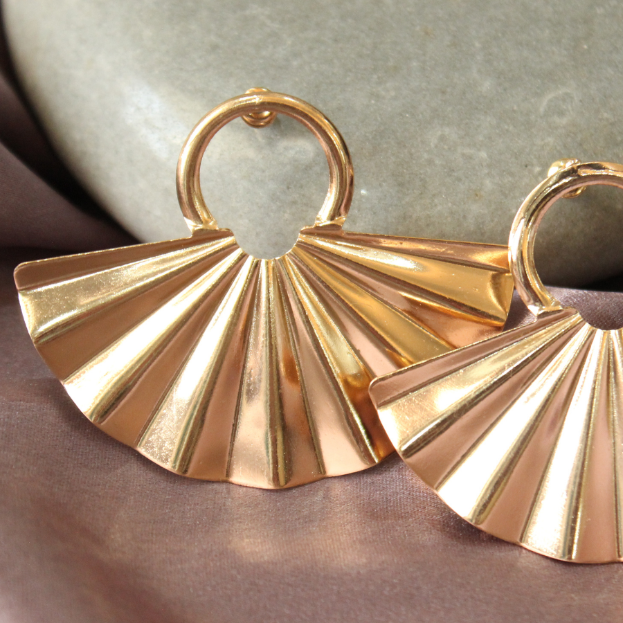 Scolloped Geometric Earrings (ER112)