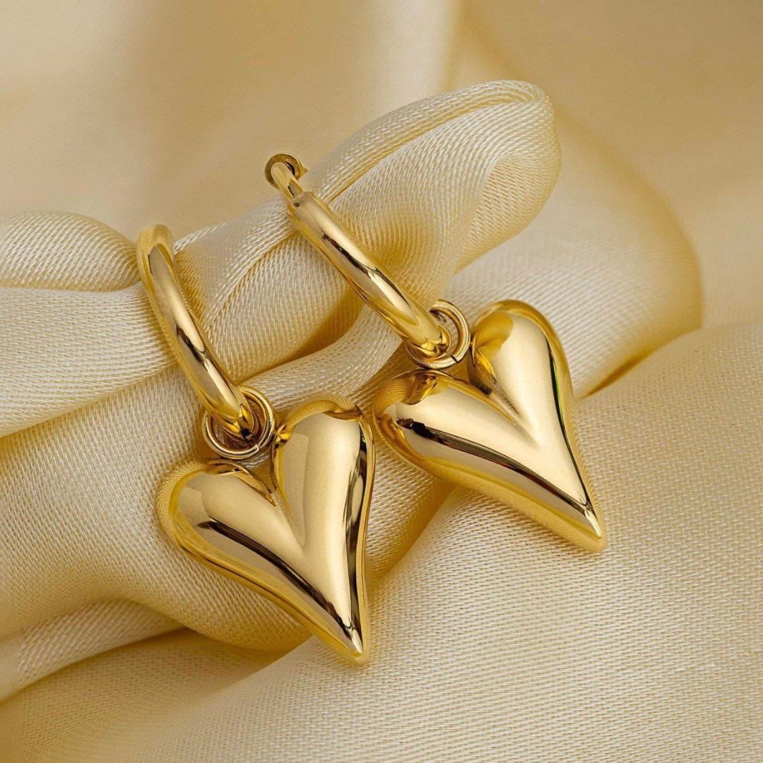 Heart Charm Earrings