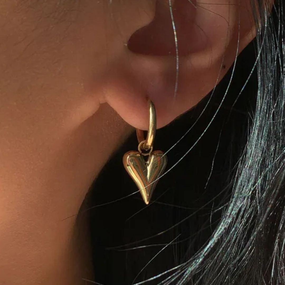 Heart Charm Earrings
