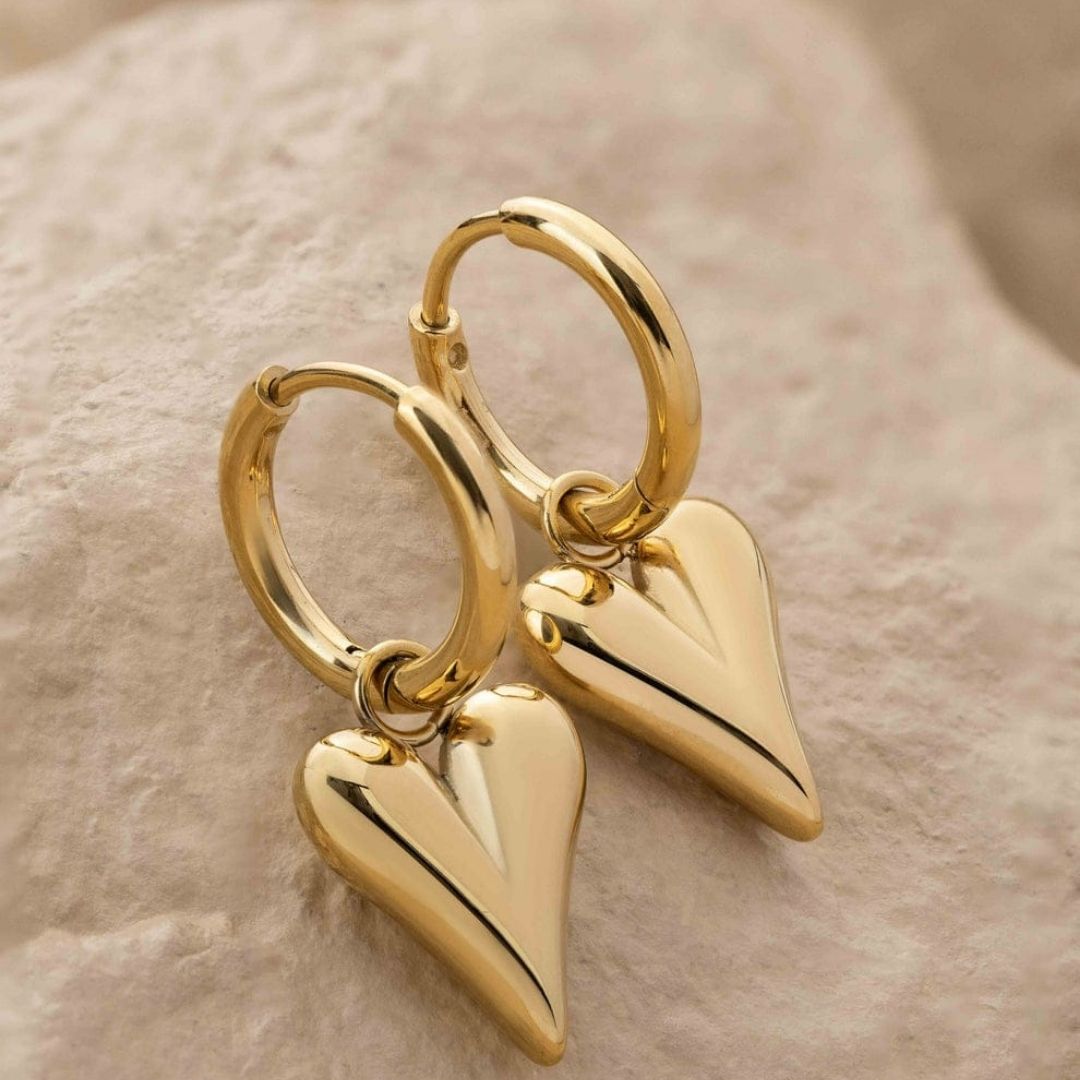 Heart Charm Earrings