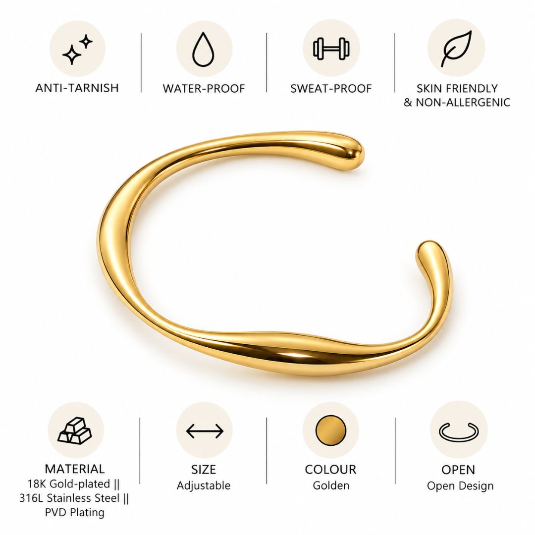 Wave Golden Bracelet