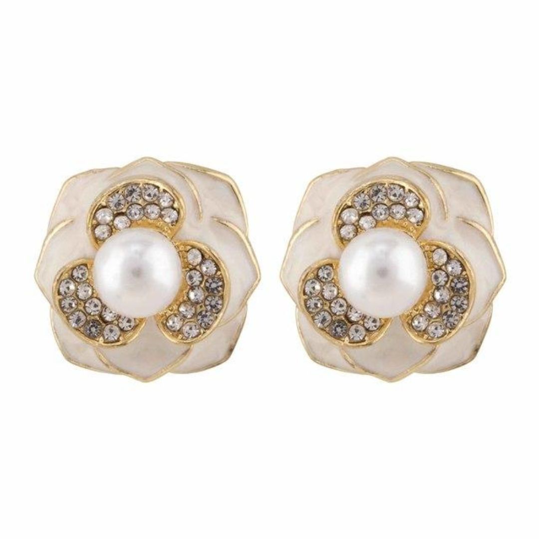 Rose Pearl Earrings (ER148)