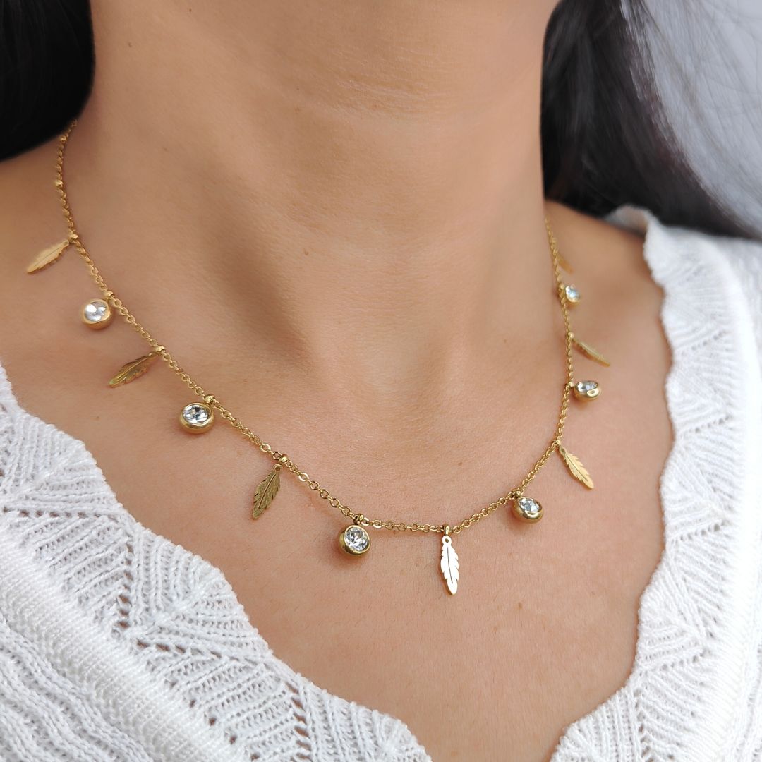 Leaves Charm Necklace