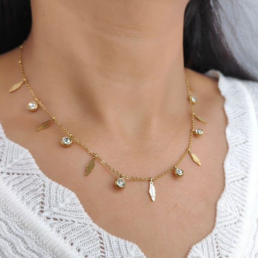 Leaves Charm Necklace
