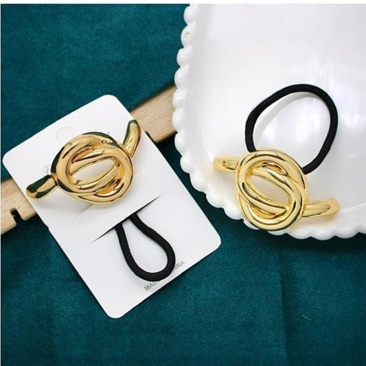 Gold Knot Hair Pony Cuff