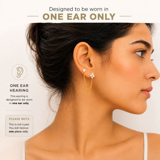 Cascade Bloom Chain Earring