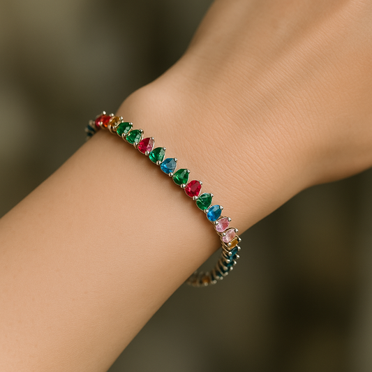 Multicolour Tennis Bracelet