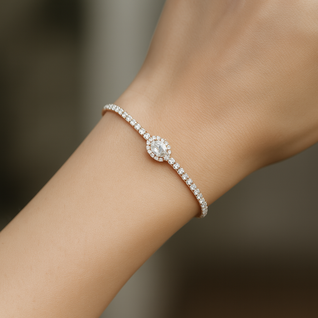 Mihi Oval Tennis Bracelet