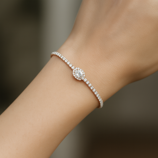 Mihi Oval Tennis Bracelet