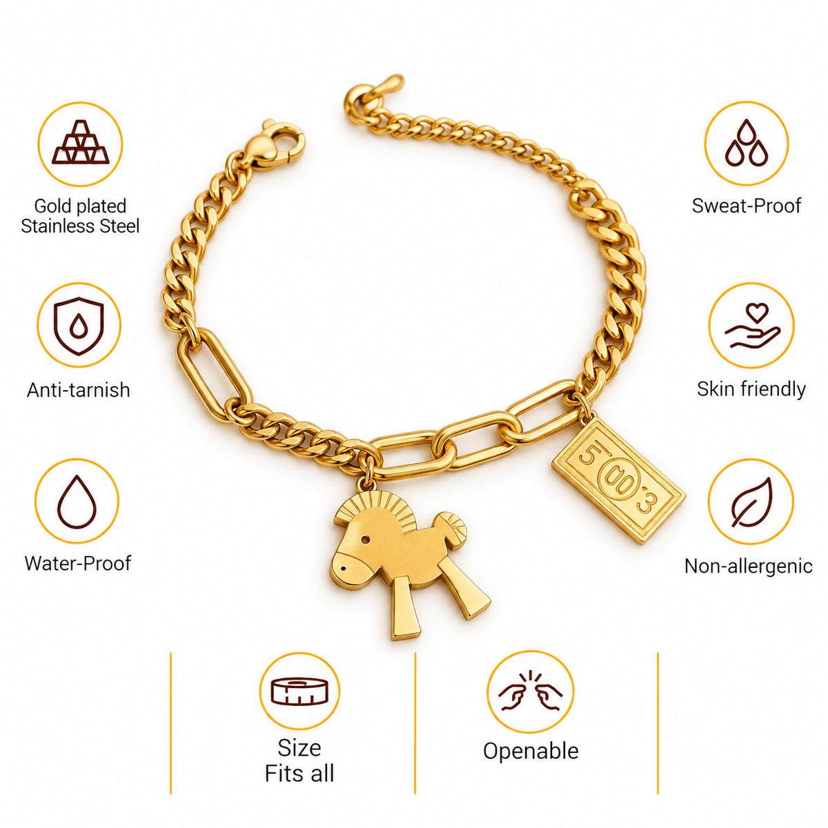 Unicorn Charm Bracelet