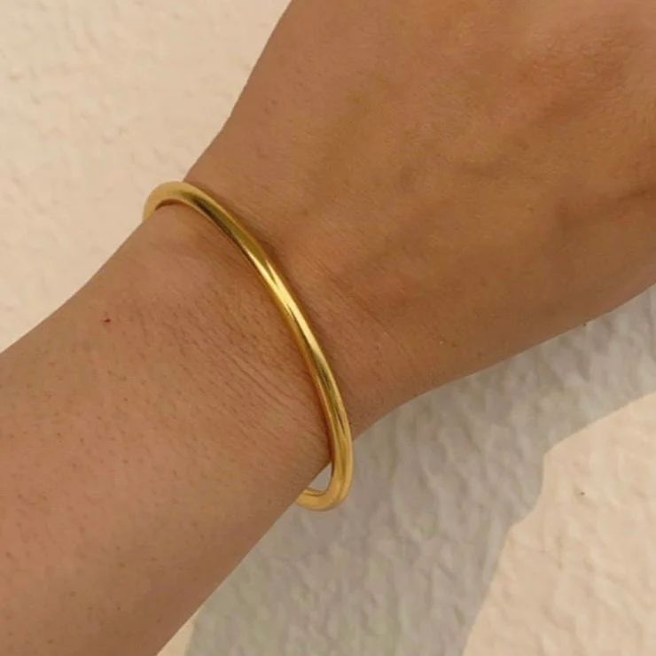 Solid Gold-Tone Coil Bracelet