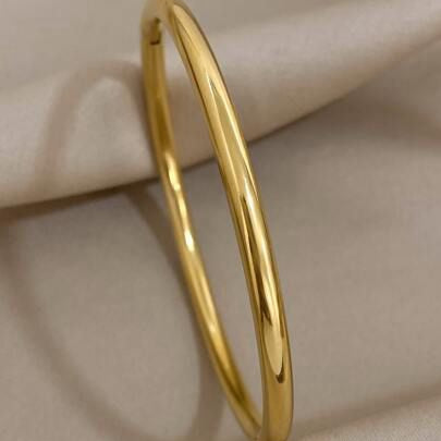 Solid Gold-Tone Coil Bracelet