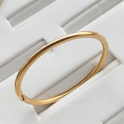 Solid Gold-Tone Coil Bracelet