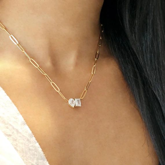 Double Stone Necklace