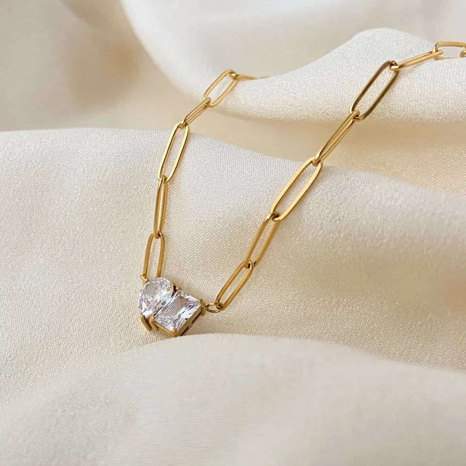 Double Stone Necklace