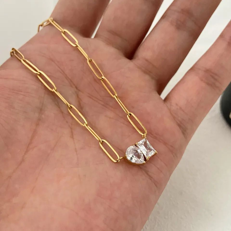 Double Stone Necklace
