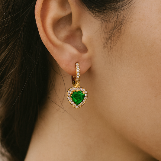 Emerald Crush Hoops Earrings