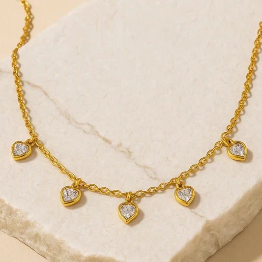 Valentina Mini Hearts Necklace