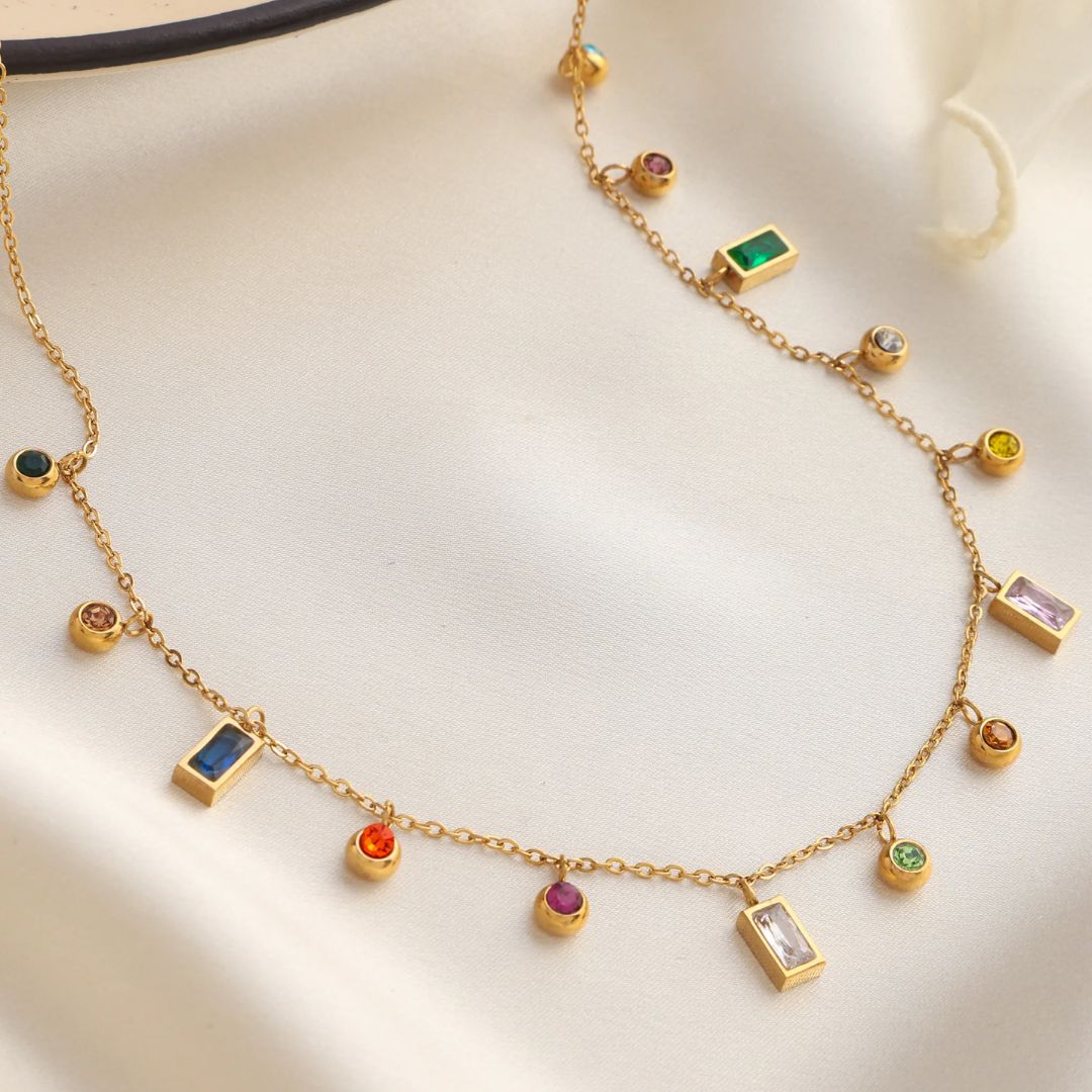 Golden Dusk Multicolour Necklace