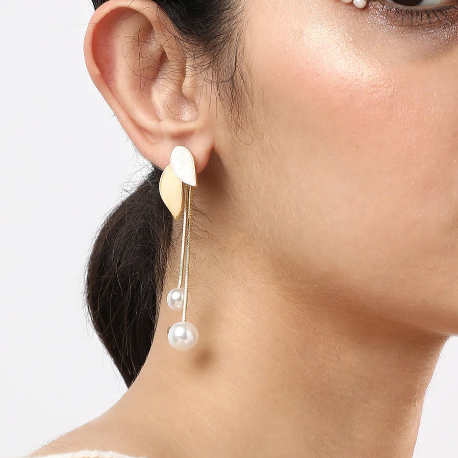 Two in 1 Pearl Dangler Earrings (ER166)