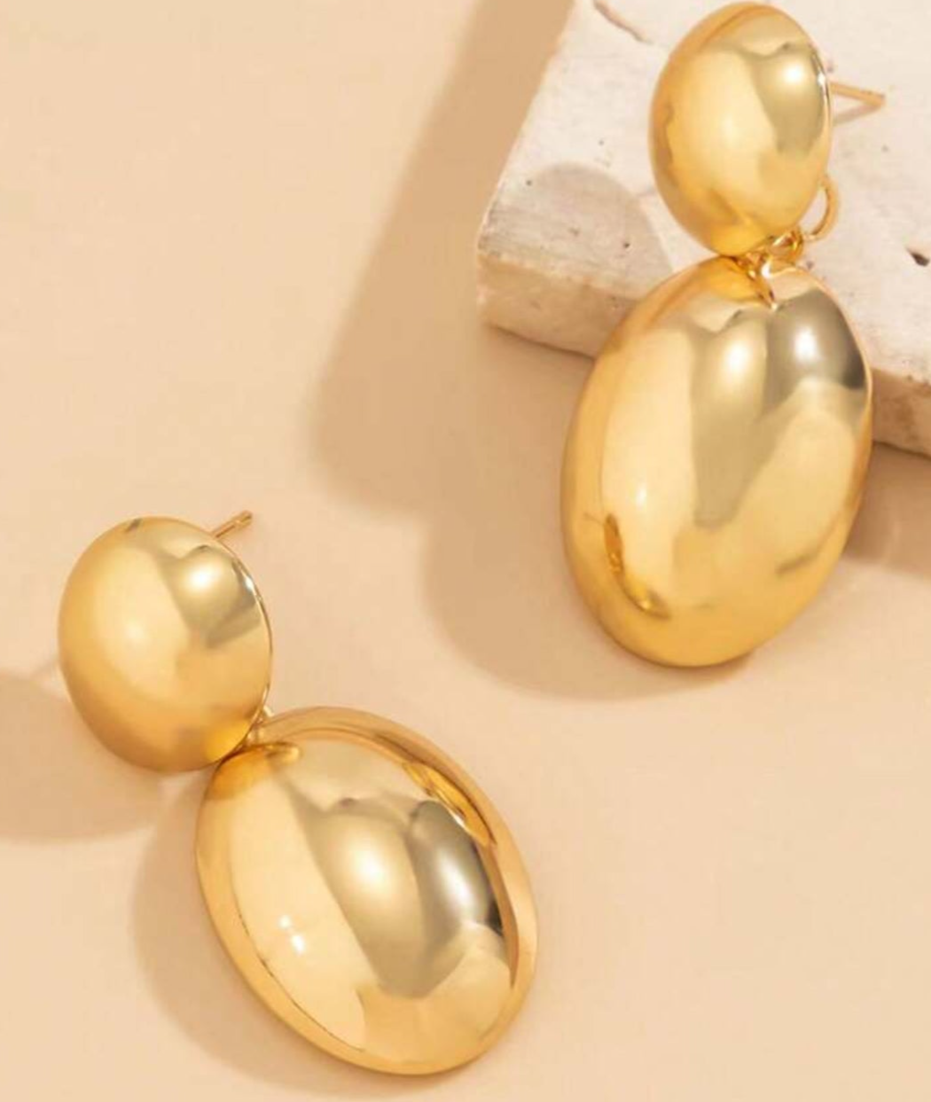Geometric Oval Dangler Earrings (ER144)