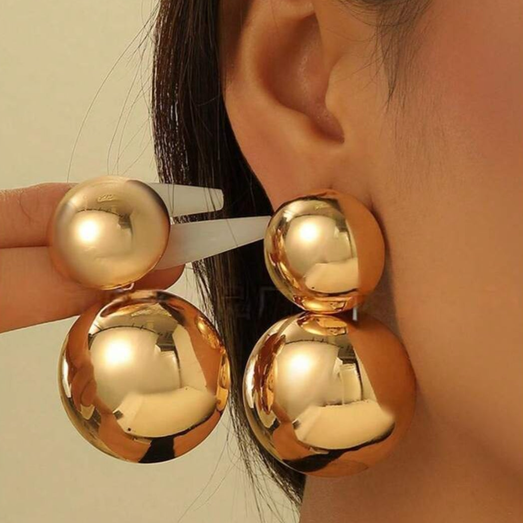 Geometric Round Dangler Earrings (ER156)