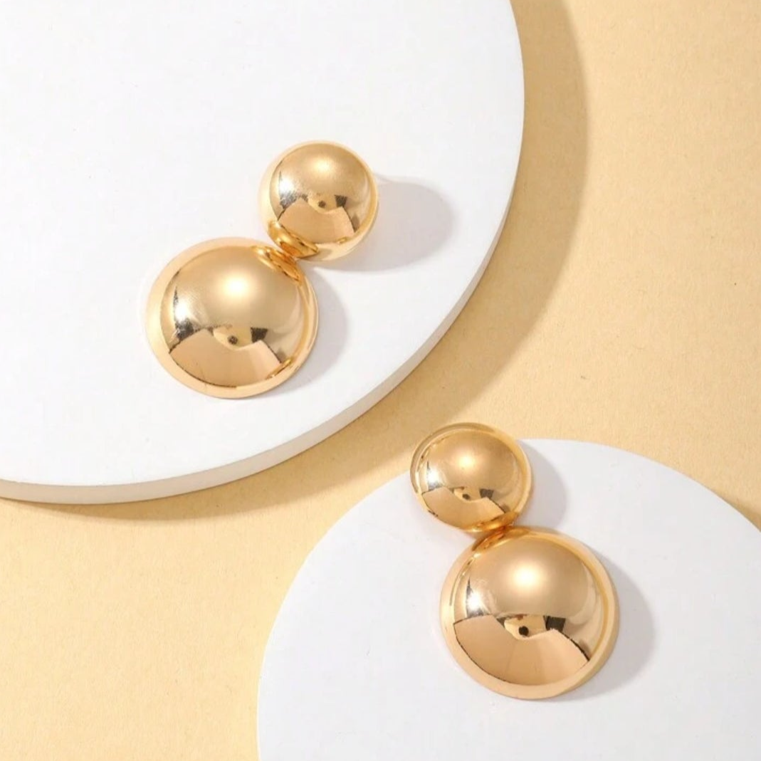 Geometric Round Dangler Earrings (ER156)