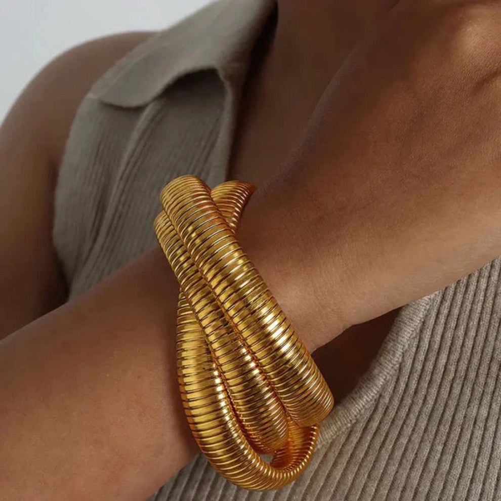 Triple Layer Golden Bracelet