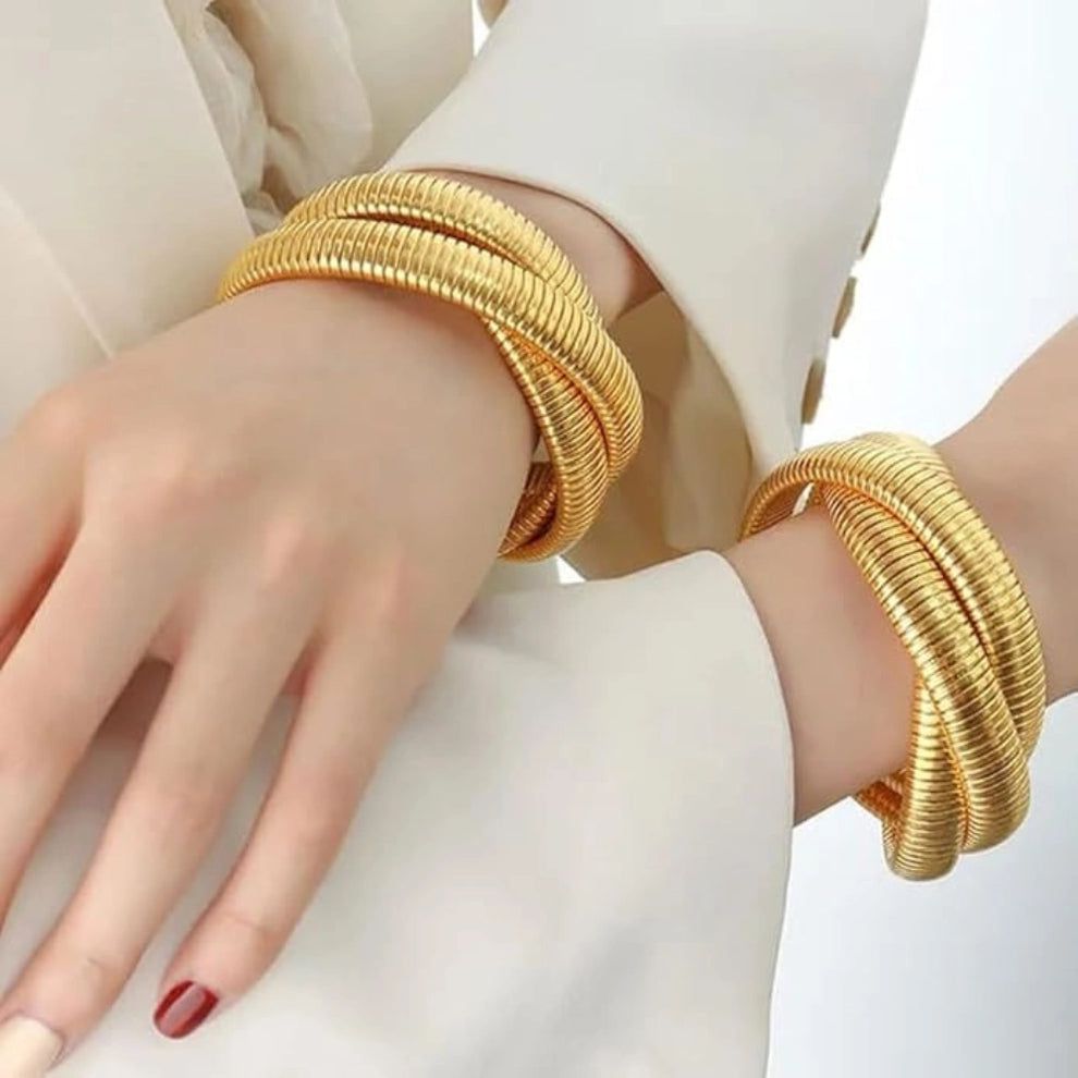Triple Layer Golden Bracelet