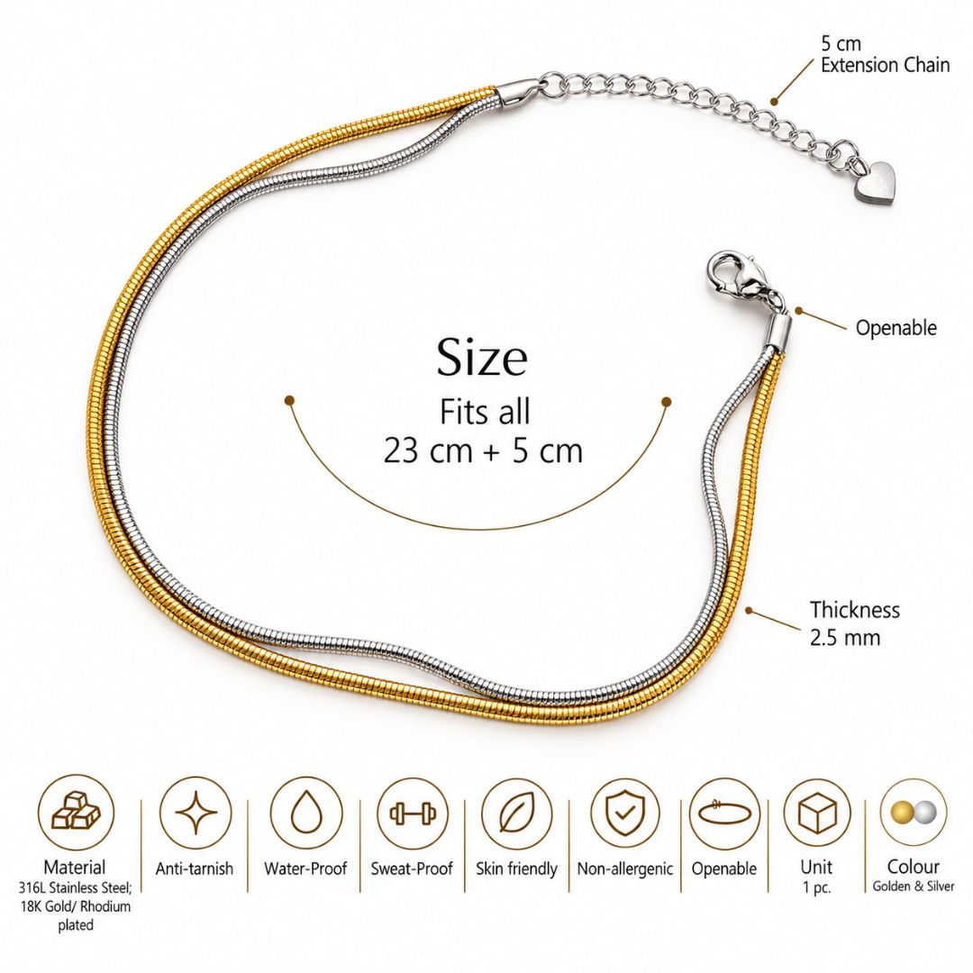 Double layered Anklet