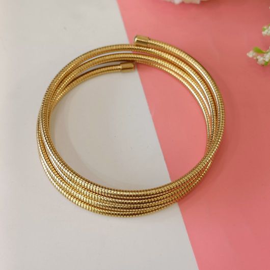 Gold Spiral Bracelet