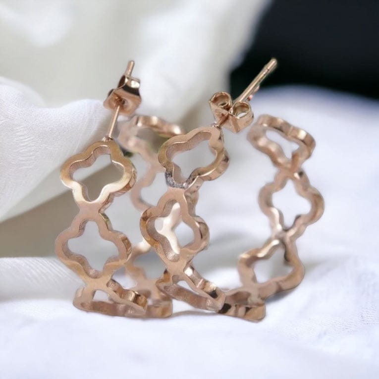 Clover Loop Anti-tarnish Hoops (ER142)