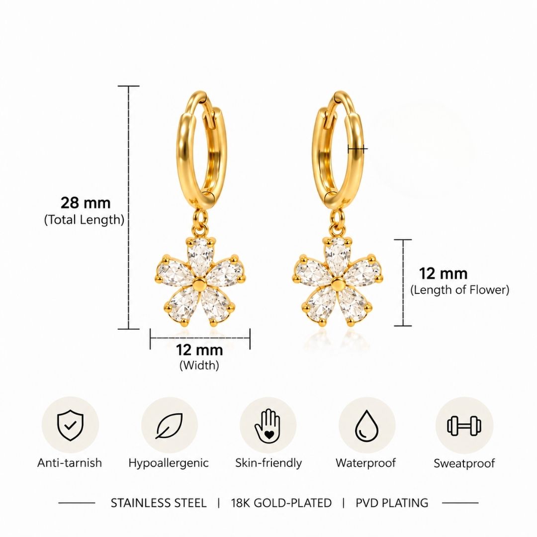 Gilded Petal Earrings