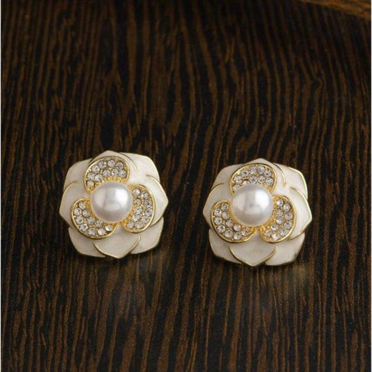 Rose Pearl Earrings (ER148)