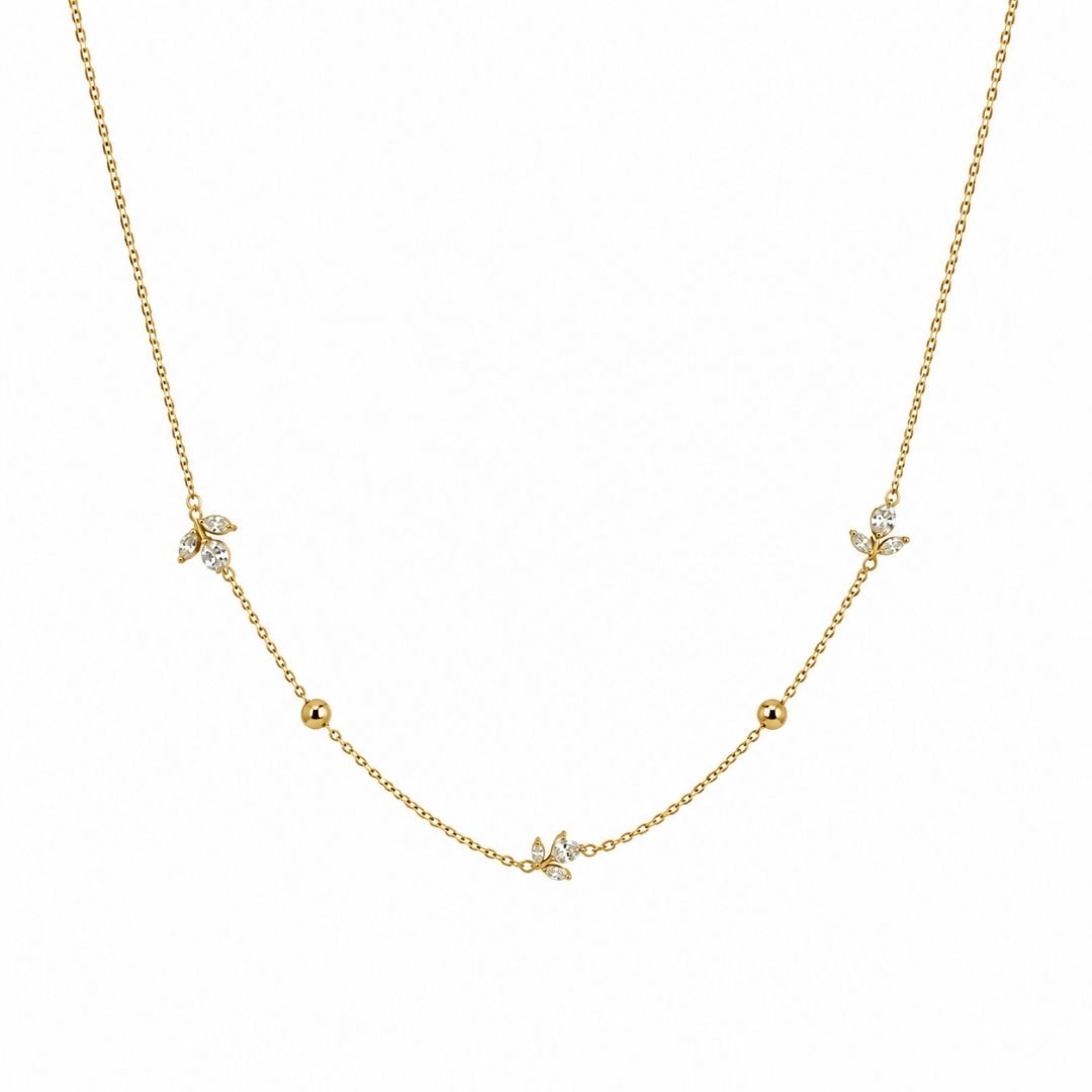 Bahaar Leaf Station Necklace
